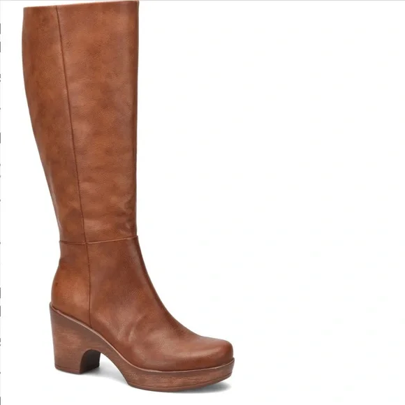 Born Shoes B O C By Born Brogan Tall Heeled Platform Boot New